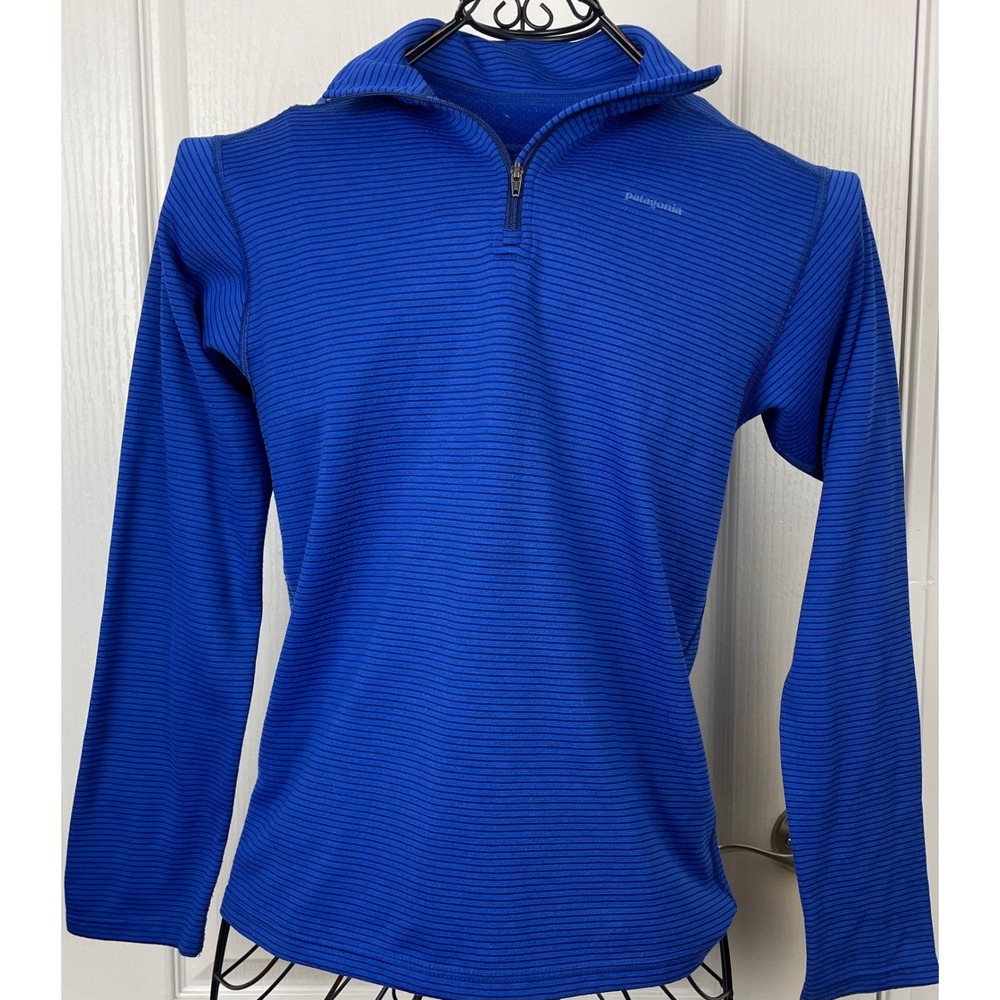 Patagonia Kids XL Blue Capilene 3 Midweight Quarter Zip Base Layer Top Pullover